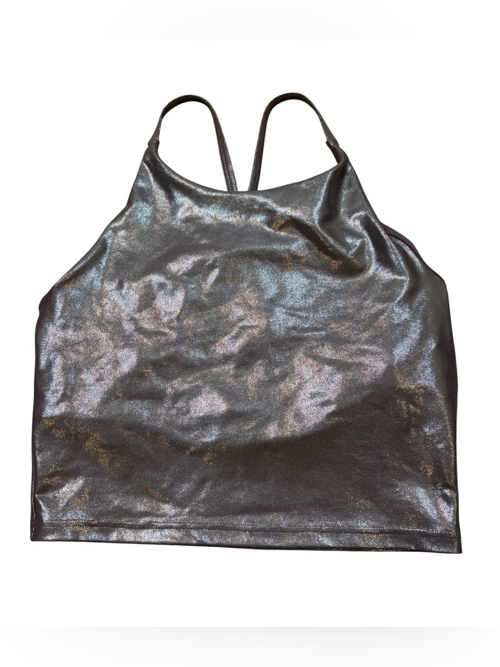 Ladies Old Navy Active Powersoft Longline Sports Bra Size Large Shiny Brown